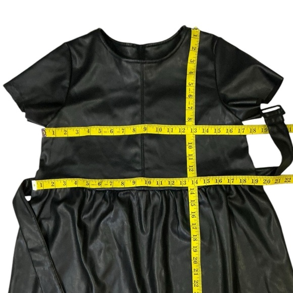 Faux Leather Girls Dress Special Occasion Black Size 14/16 X Large - Picture 8 of 16